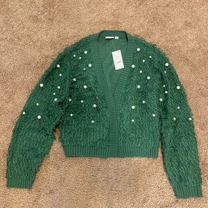 Green & Pearl Sweater, AKA